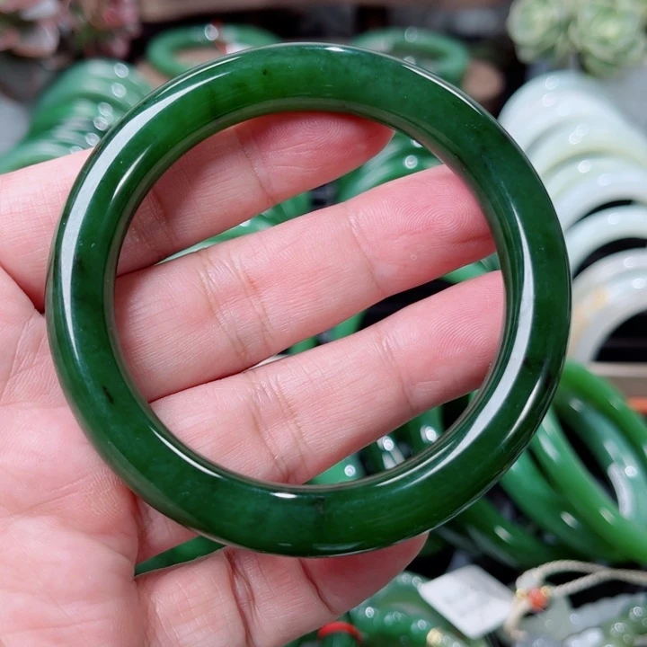 和田玉未镶嵌手镯57.3～0