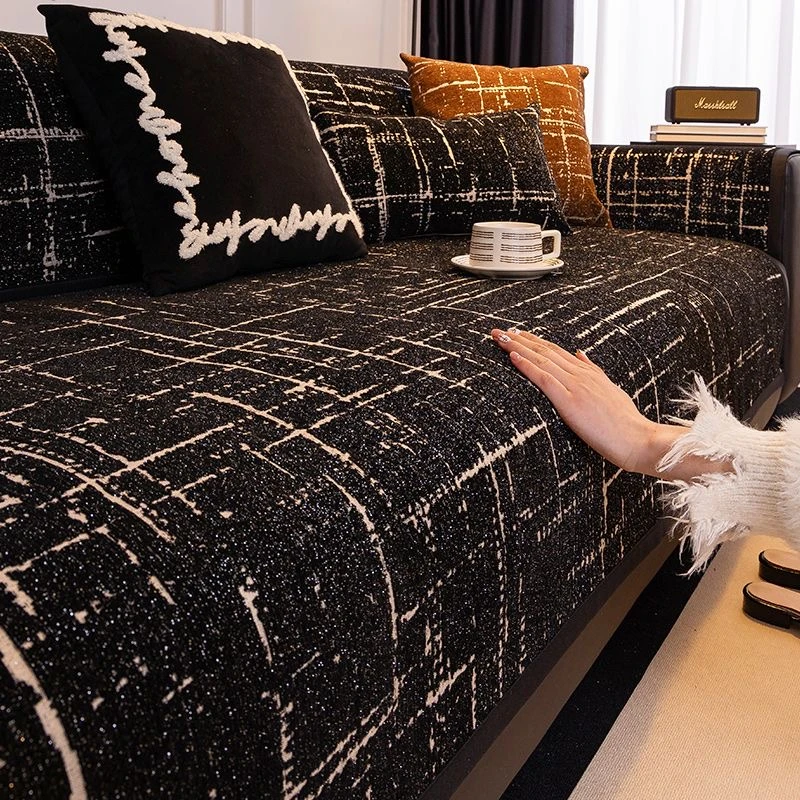 雪尼尔高级感沙发垫2025新款四季通用防滑坐垫直排沙发套罩盖布巾