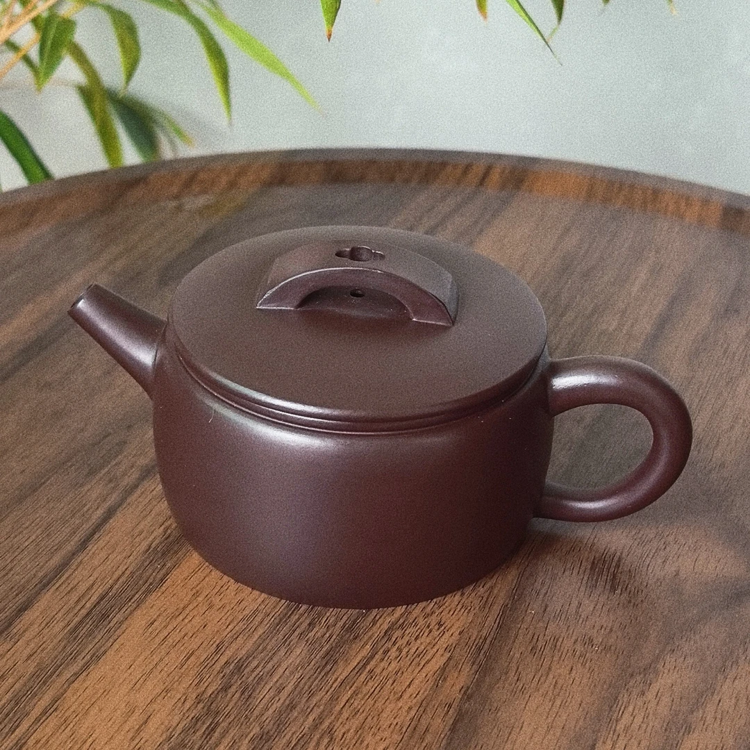 紫朱泥汉瓦壶茶壶200cc紫砂泡茶紫砂壶