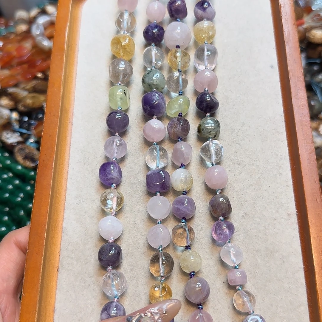 玛瑙/玉髓未镶嵌珠宝半成品多宝水晶塔链一条