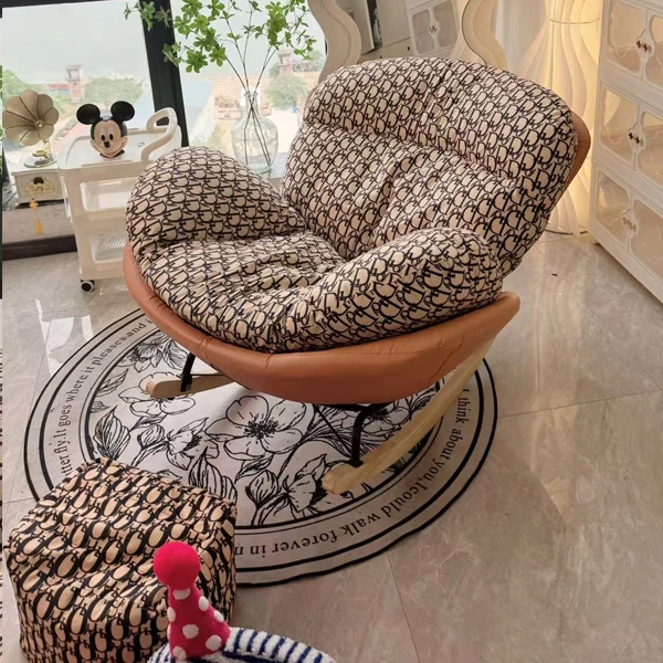 【送脚踏】5蝴蝶摇摇椅懒人阳台客厅休闲躺椅卧室家用轻奢简约午睡