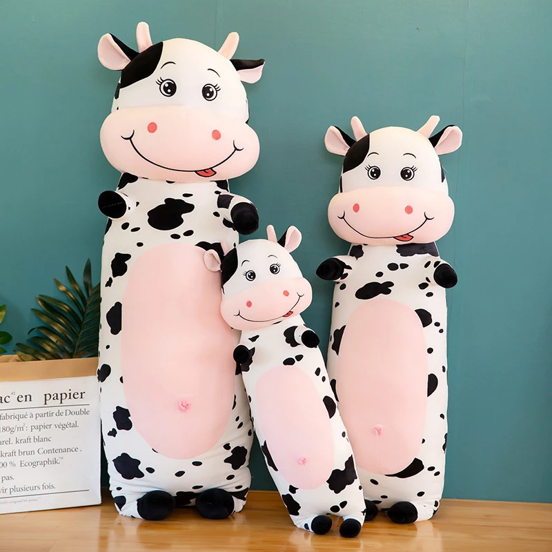 可爱斑点奶牛毛绒玩具大号布娃娃睡觉床上抱枕夹腿公仔玩偶送女生