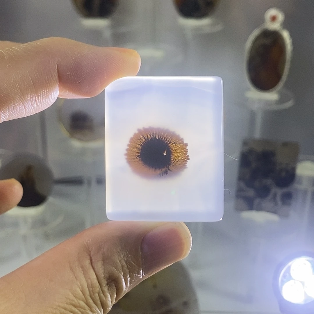 合成碳硅石非金属时尚图纹画面石饰品