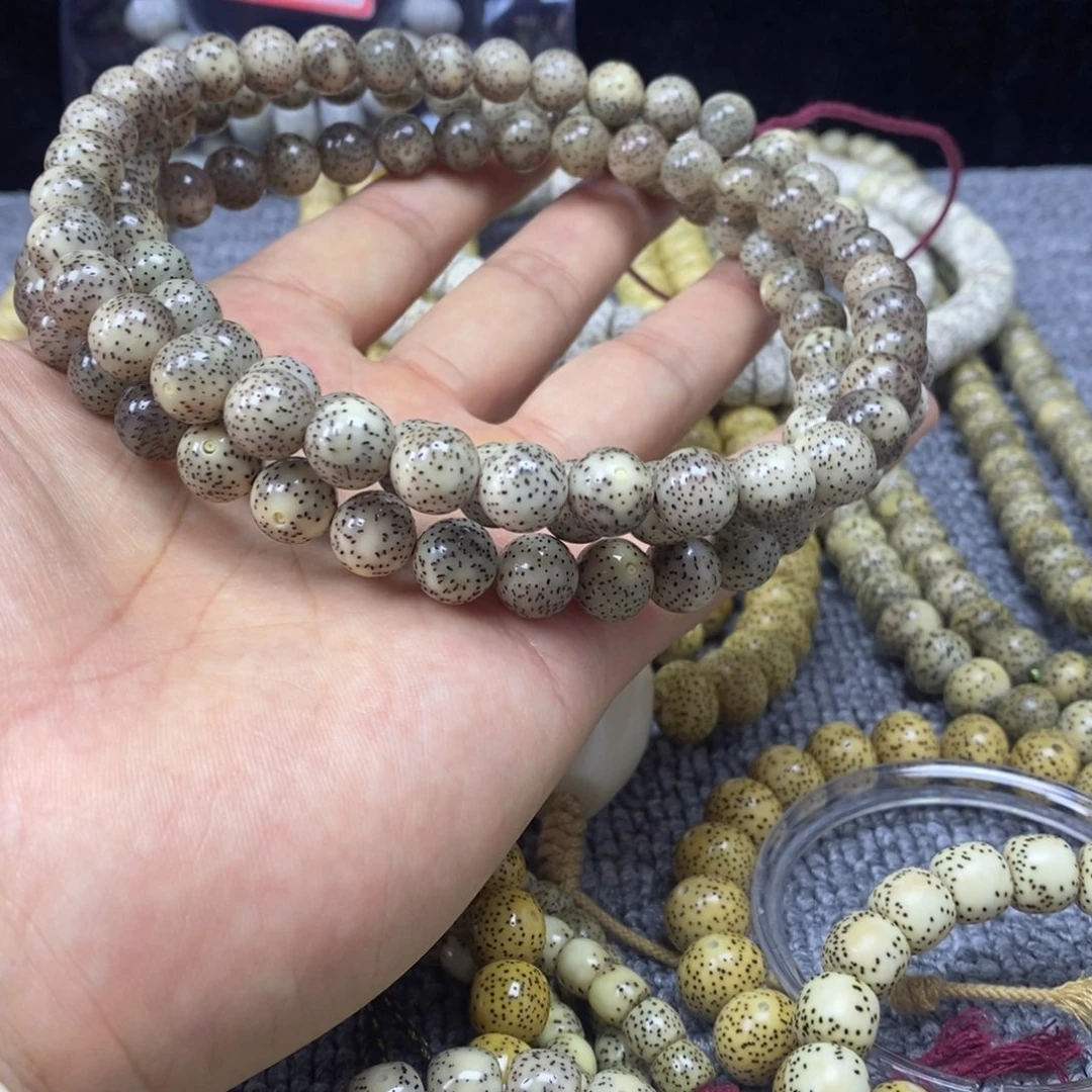 吊坠星月菩提10圆石玉料108