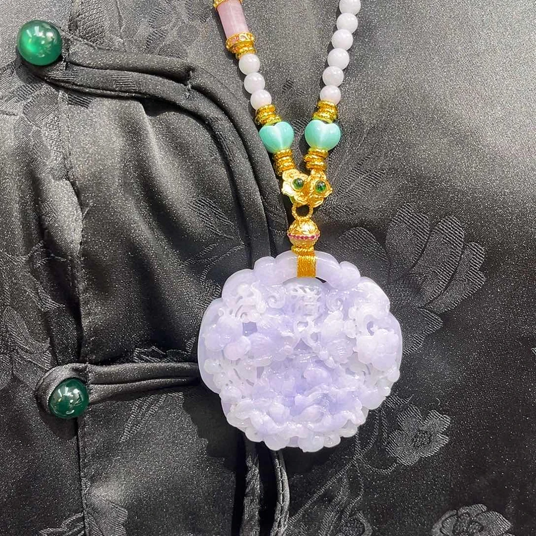 翡翠合金吊坠(赠链)国风