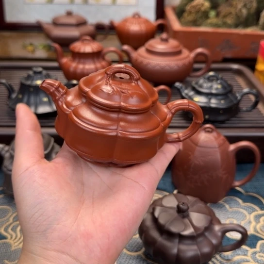 L***9茶壶紫砂六方竹鼓