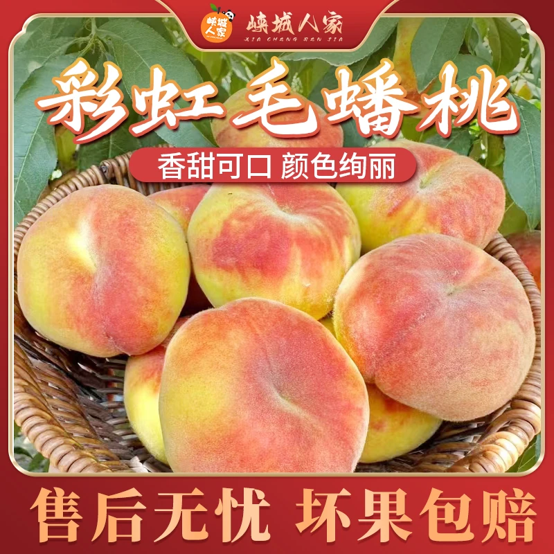 峡城人家 陕西彩虹毛蟠桃4.5斤新鲜水果
