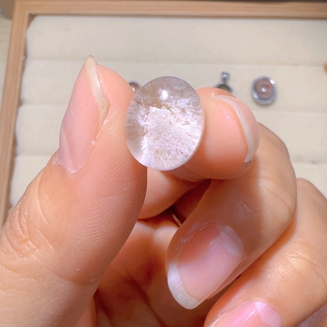 小***）紫晶珠宝半成品银S925镶嵌