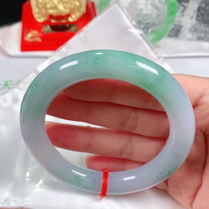 未镶嵌手镯翡翠   编号0053 圆条57+