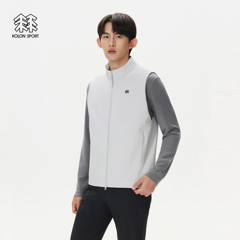 KOLON SPORT可隆保暖棉衣冬防水防风透湿P棉男士轻量夹棉马夹