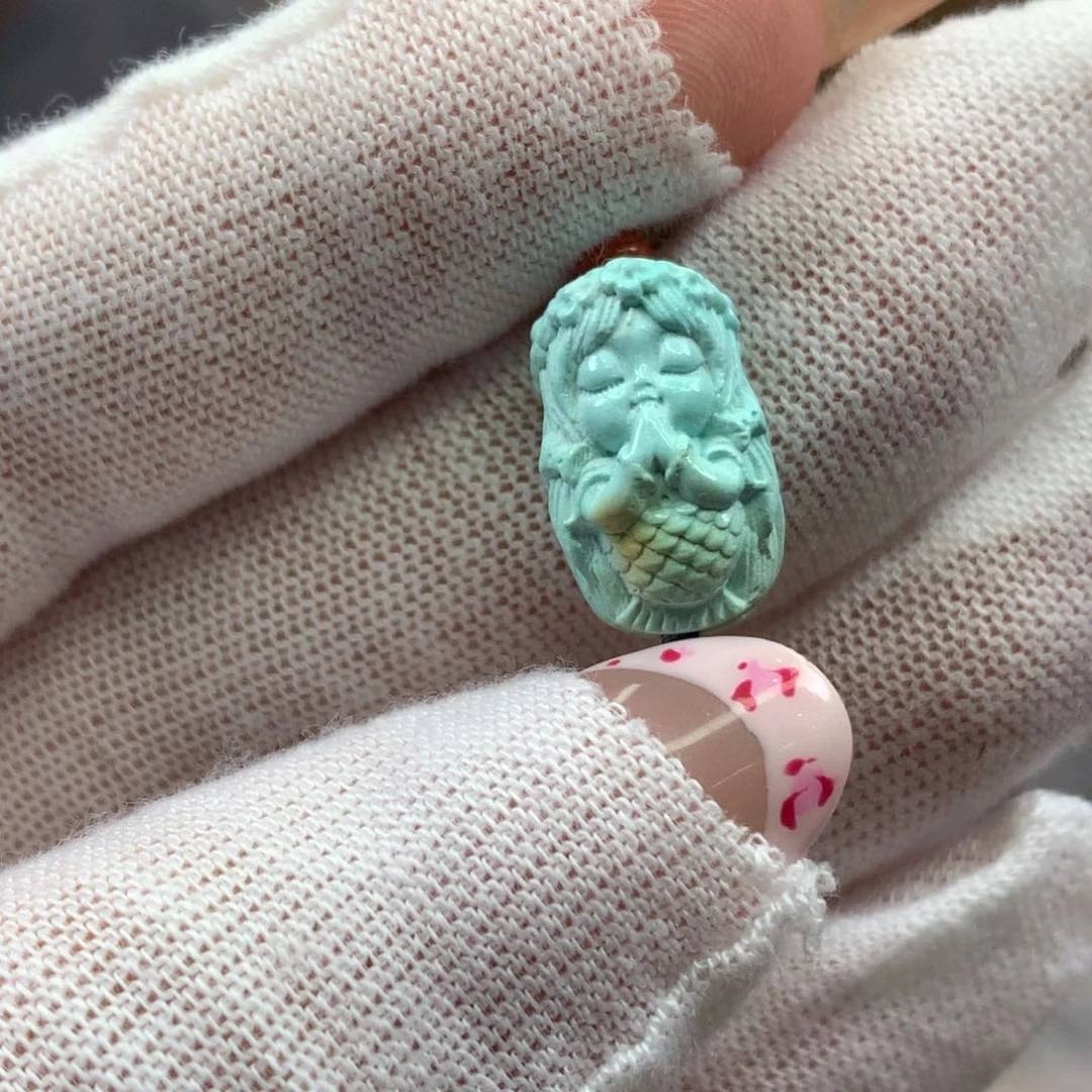 绿松石未镶嵌挂件