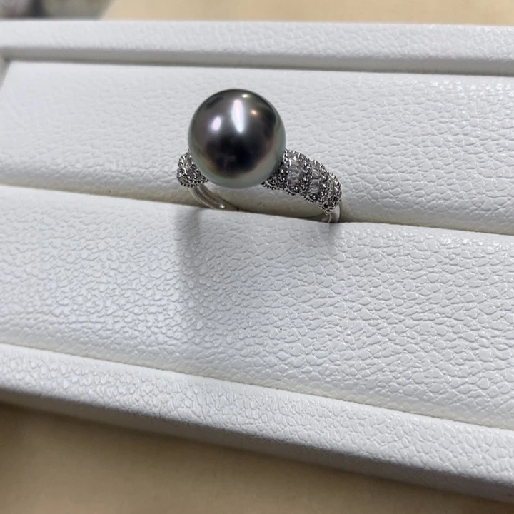 银S925镶嵌戒圈海水珍珠，链接5