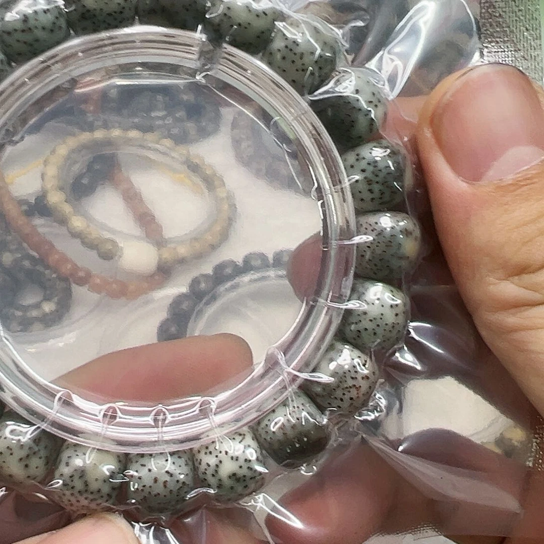 星月菩提手串79传说糯冰绿石玉星月菩提单圈11