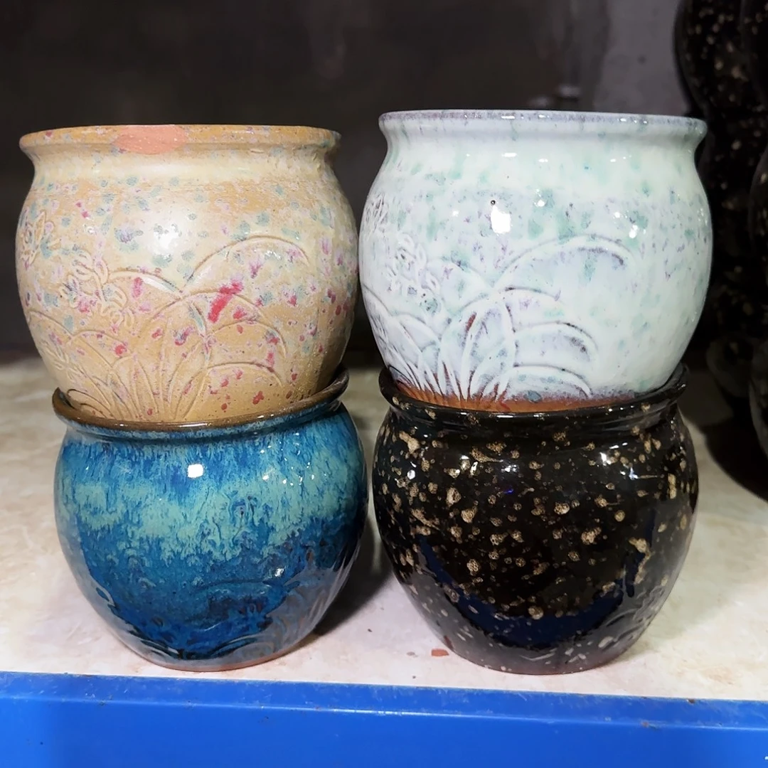 紫砂花盆高12口13