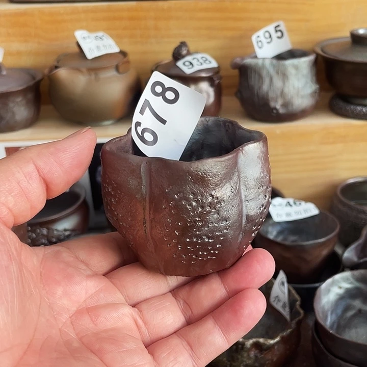 茶杯紫砂柴烧纯手工678