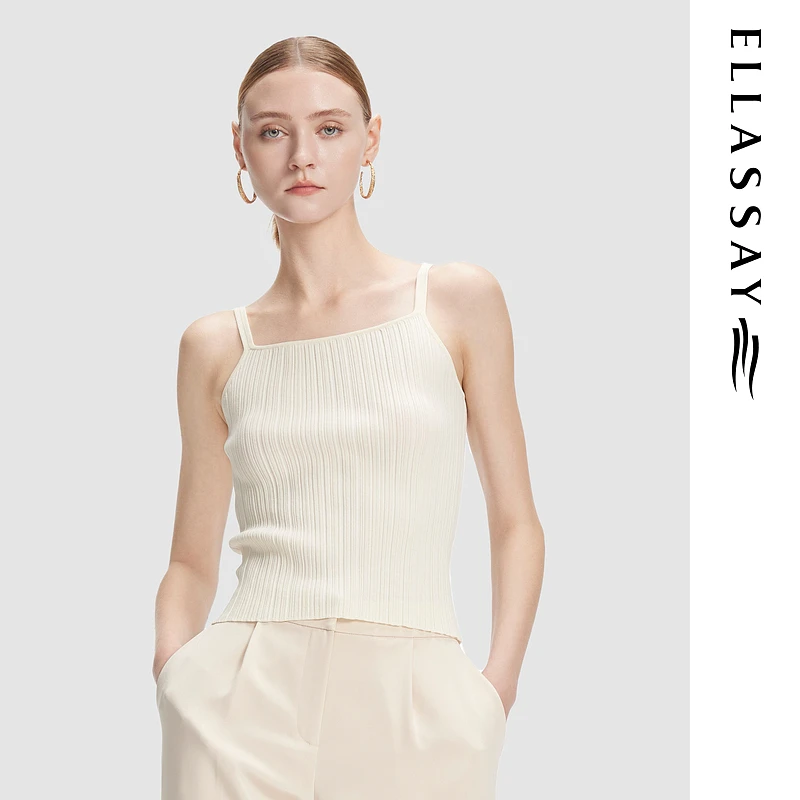 ELLASSAY歌力思2025早春流光风动感极简吊带款针织衫EWD361M00200