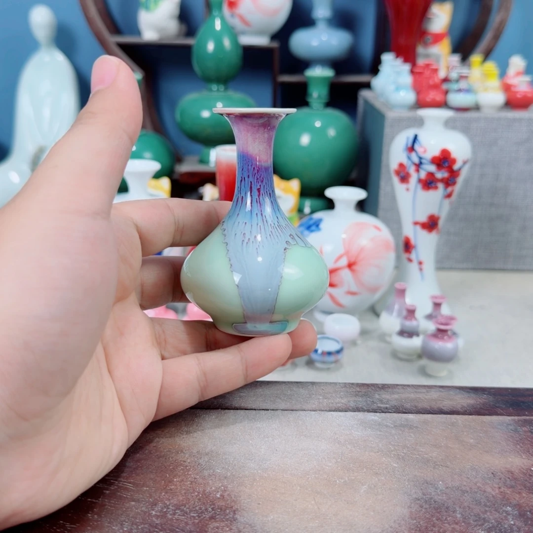 陶瓷手工小花器摆件