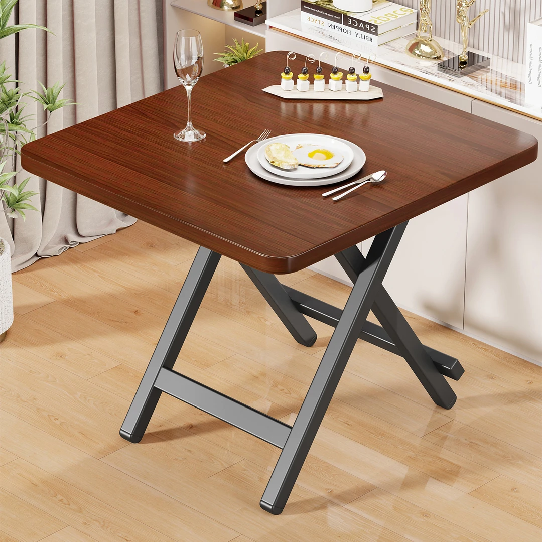 折叠桌方餐桌子家用简易1米吃饭桌户外宿舍折叠桌椅出租房小户型