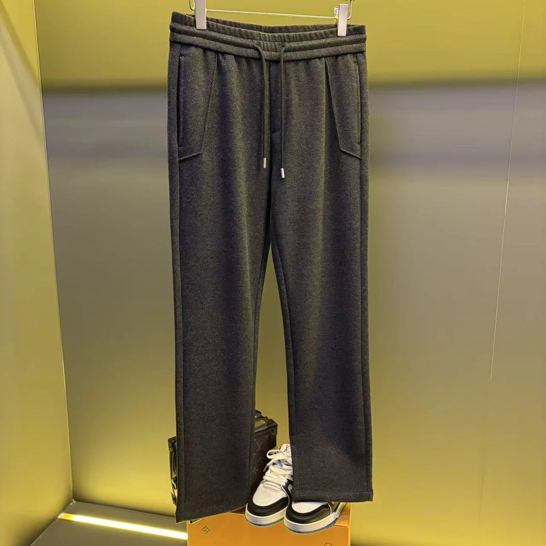 XL-Gjj【老钱新贵的主张】美利奴羊毛混纺桑蚕丝休闲百搭长裤-WS005