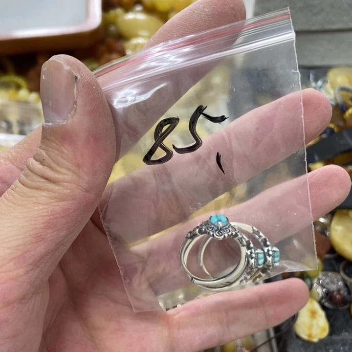 银S925镶嵌蜜蜡裸石多样性发货其一