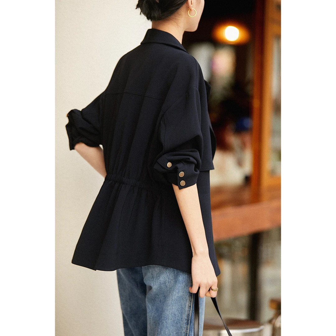 笑涵阁 有气场显比例常备经典短风衣外套女WT317262AG