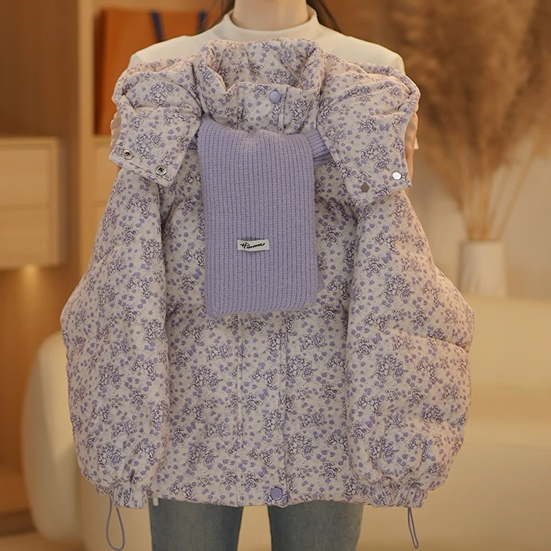 女童加厚棉服冬装2025新款儿童洋气时尚冬季保暖碎花棉衣MF-25252