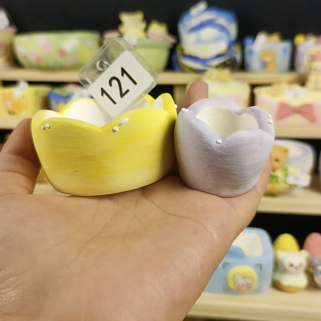 121渐变花朵立体花盆