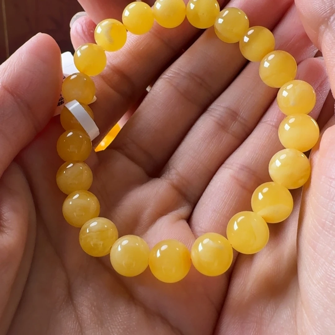 未镶嵌毛衣链蜜蜡