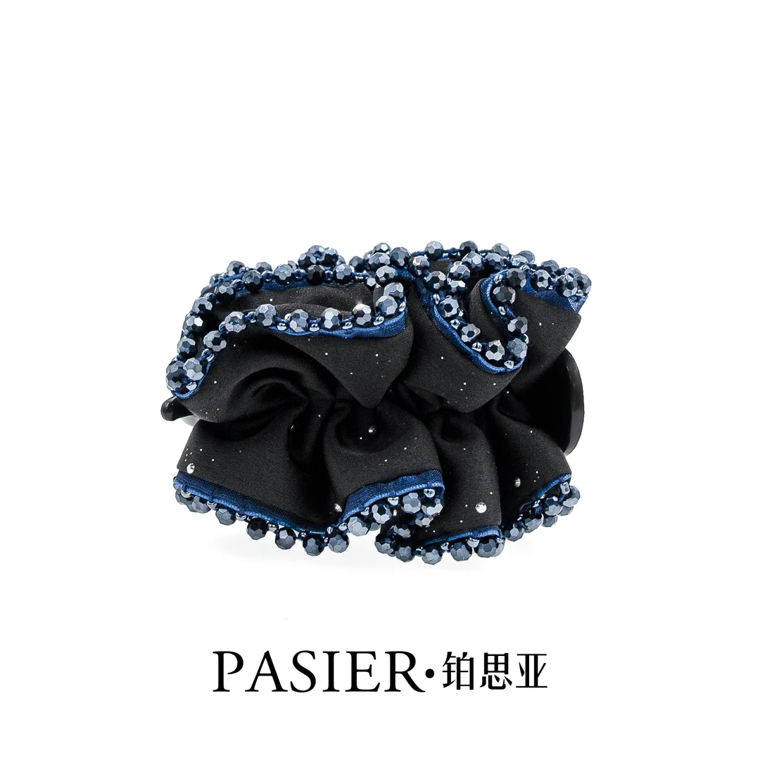 海洋之心 蓝眼泪 8厘米轻奢气质不挑发量丸子发夹NN084