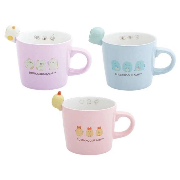 正版日本san-x角落生物sumikko 8月杂货 趴趴公仔陶瓷杯马克杯