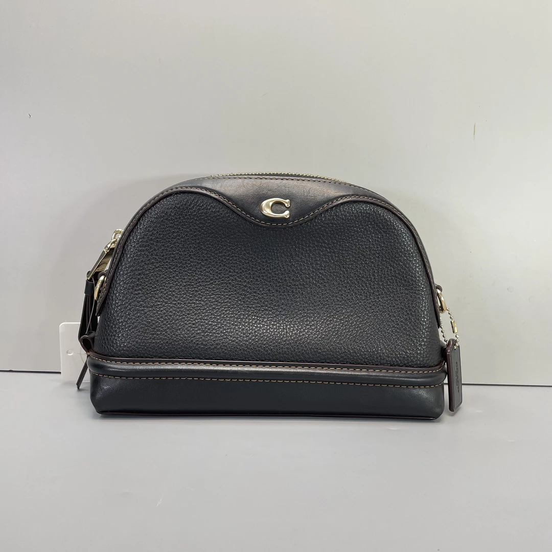 95新 COACH/蔻驰 小林/黑色小贝壳包23*17*7cmB032914