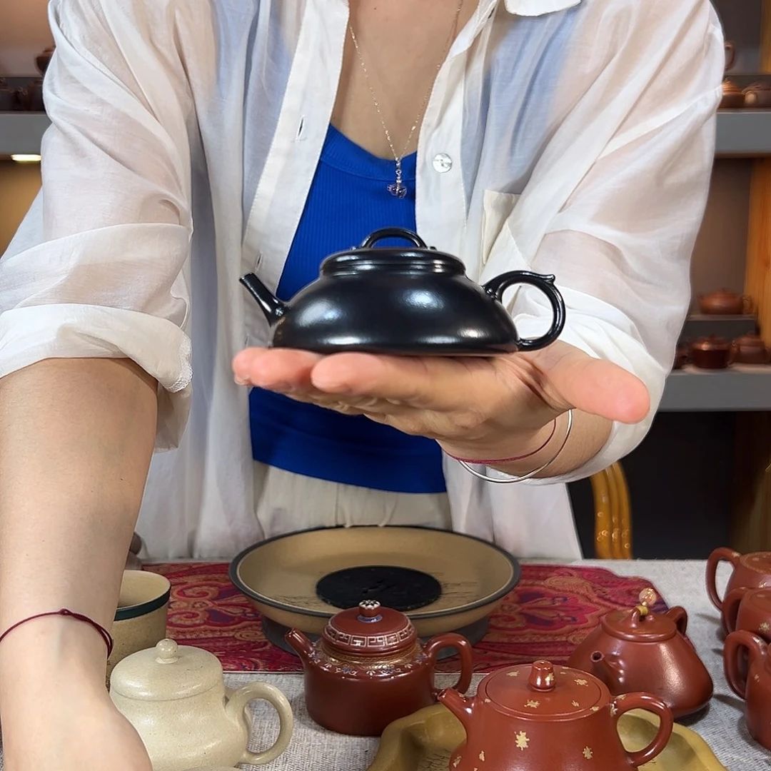 茶壶紫砂宥****a朱泥焐灰 描金 蔚风 110cc