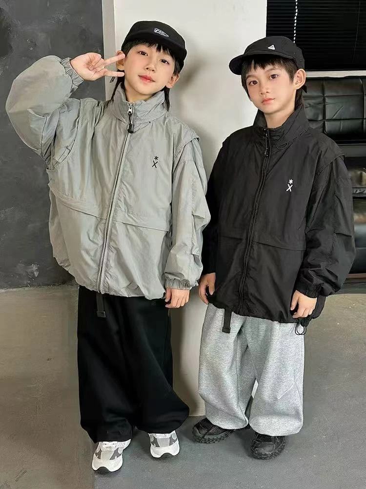 202秋季新款青少年户外防水冲锋衣连帽外套99082