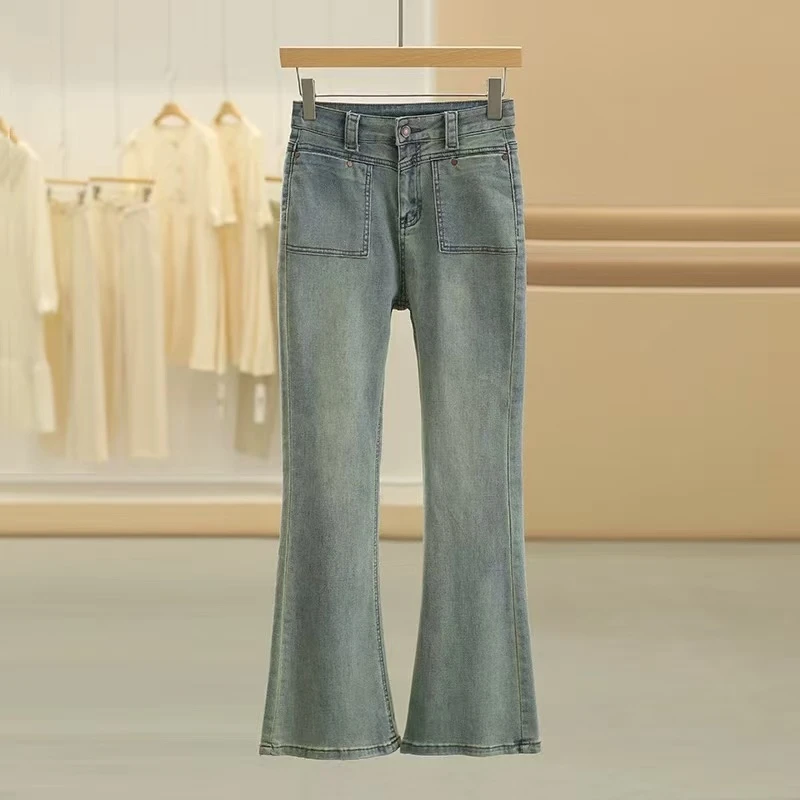 K427【麦子优选】高腰牛仔裤8065