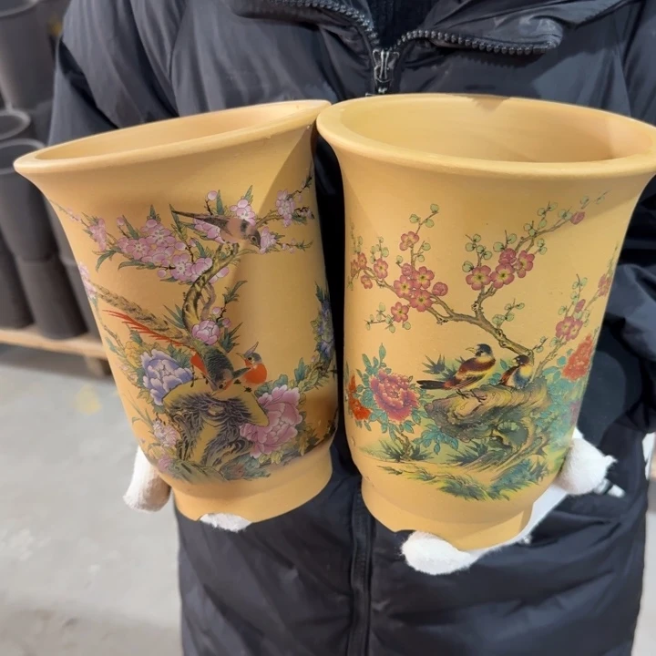 紫砂花盆包邮 包破损