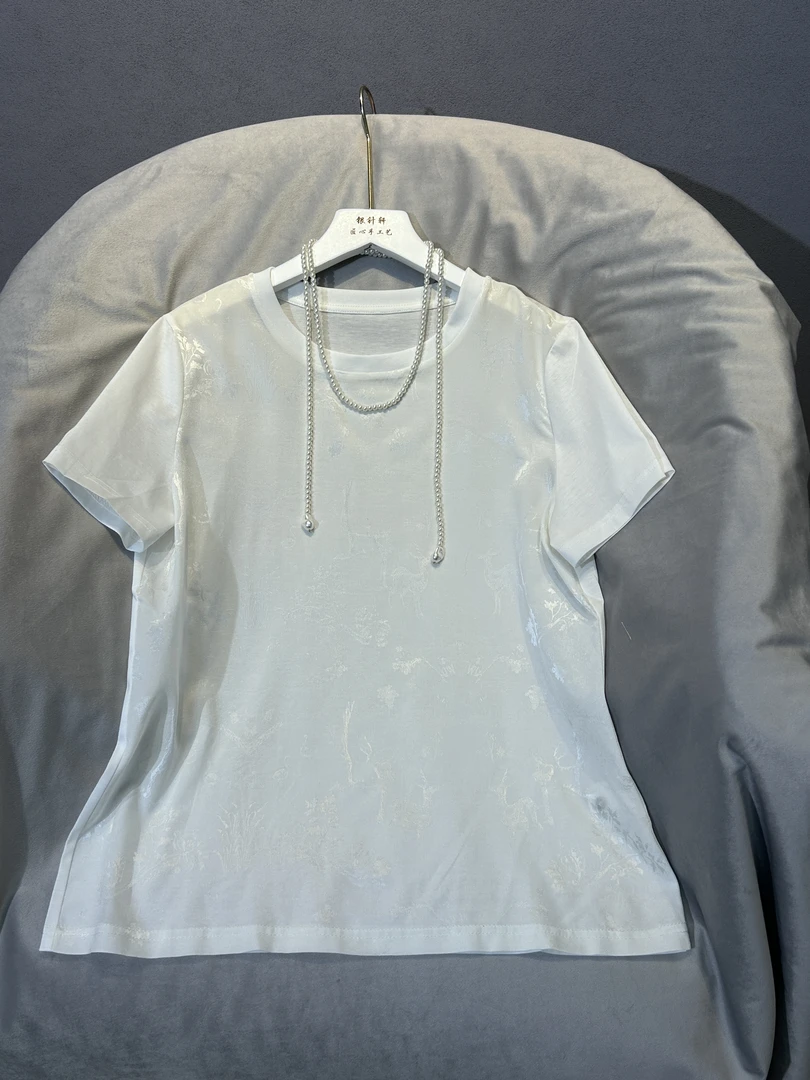 (已开价）真丝提花新中式百搭上衣