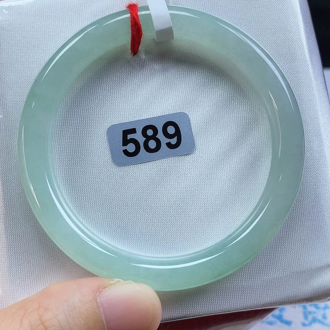 未镶嵌手镯翡翠50.8圈口葡萄肉色美人条589