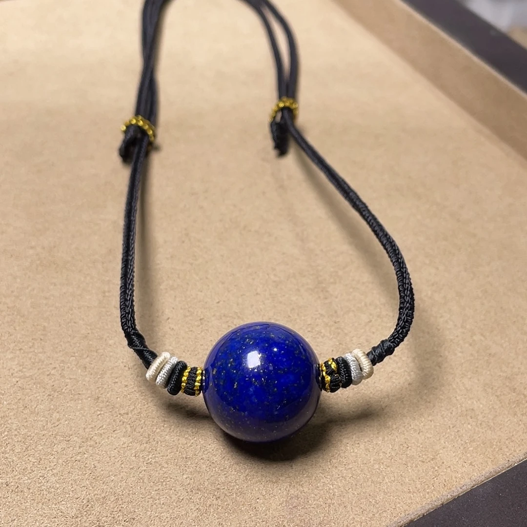 青金石未镶嵌锁骨珠24.5mm