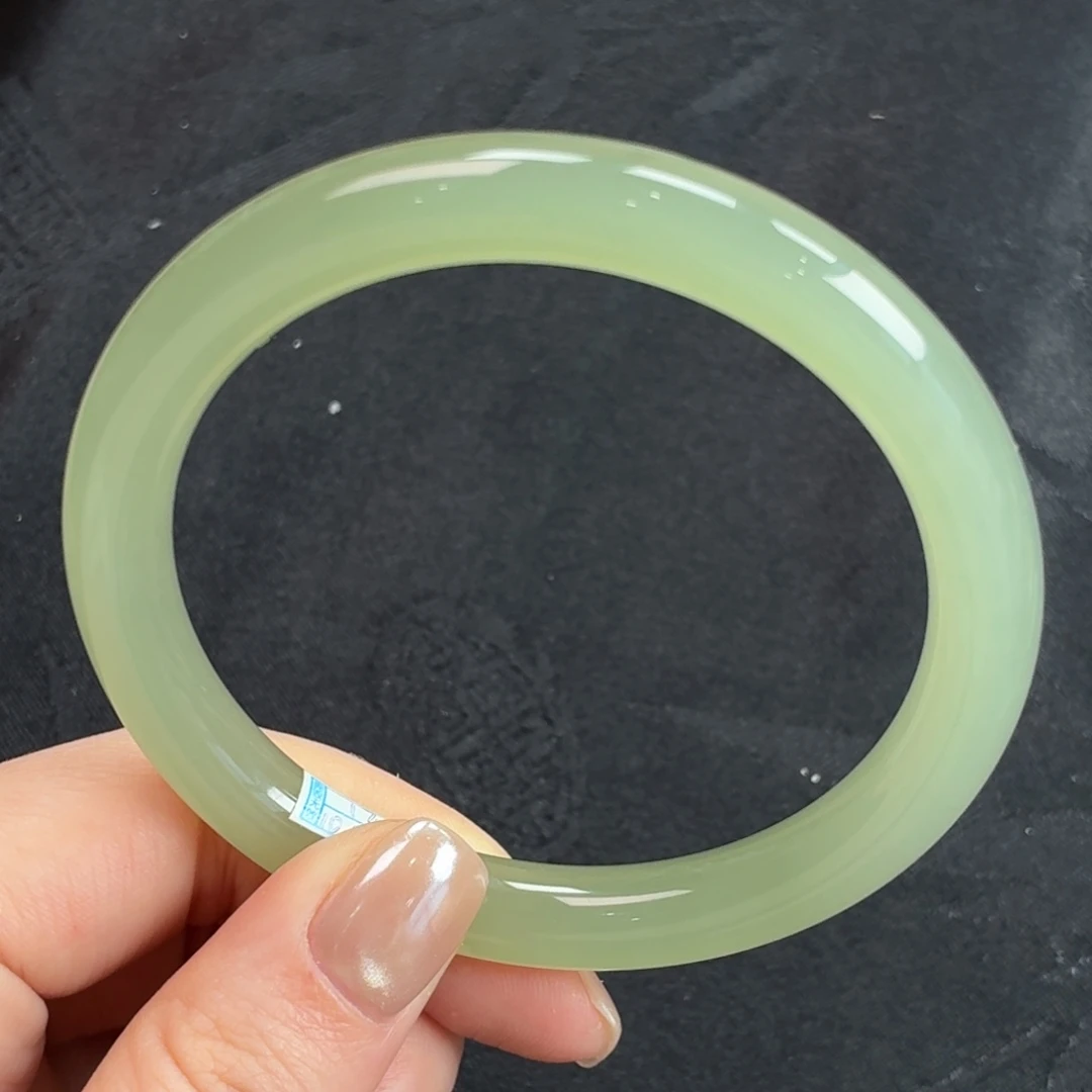 和田玉未镶嵌手镯高冰晴葡萄肉美人条17