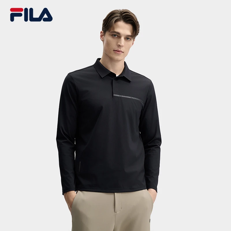 Fila/斐乐2025年新款POLO长袖内搭休闲简约百搭舒适款F11M513206F