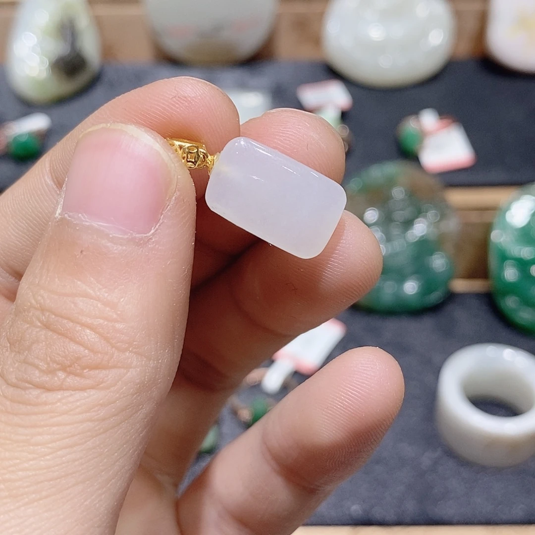 独山玉银S925镶嵌吊坠