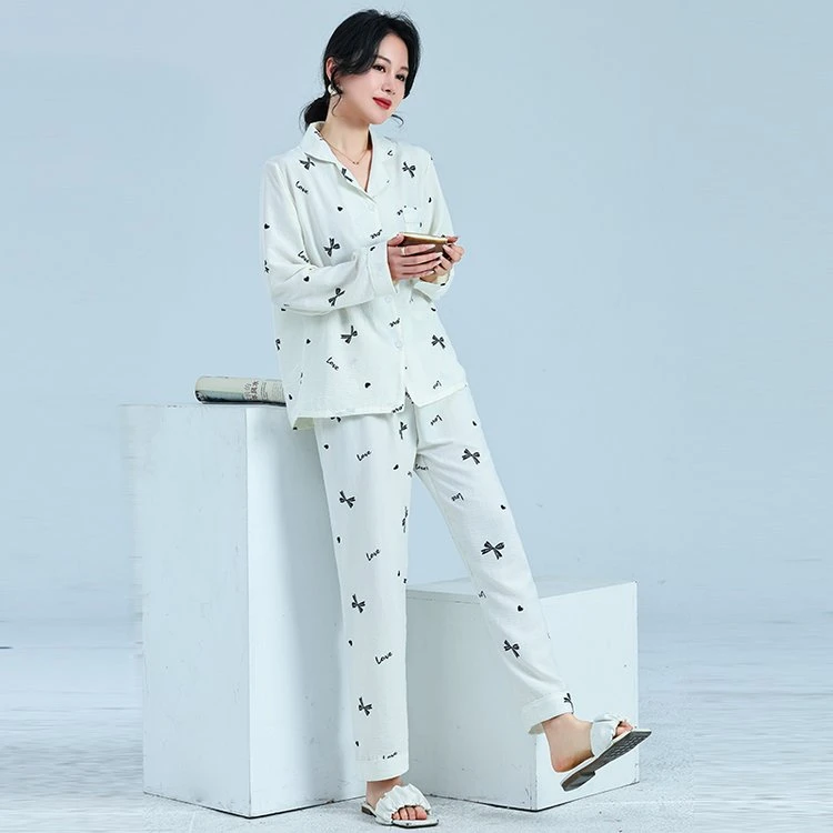 女家居服套装云朵棉春夏秋睡衣长袖长裤可外穿月子服空调服开衫