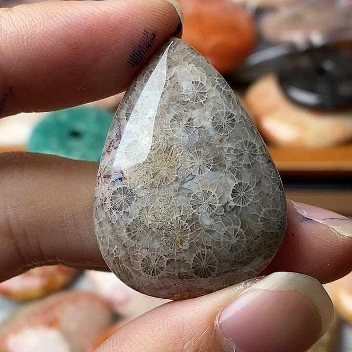 凤***锦硅化玉未镶嵌颈饰