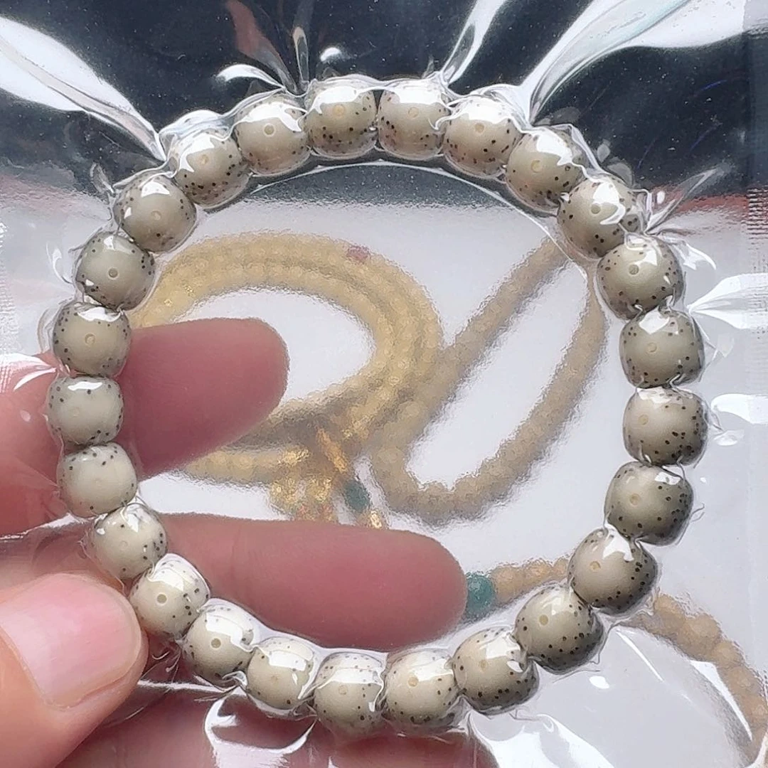 星月菩提手串同枝石玉料9x8