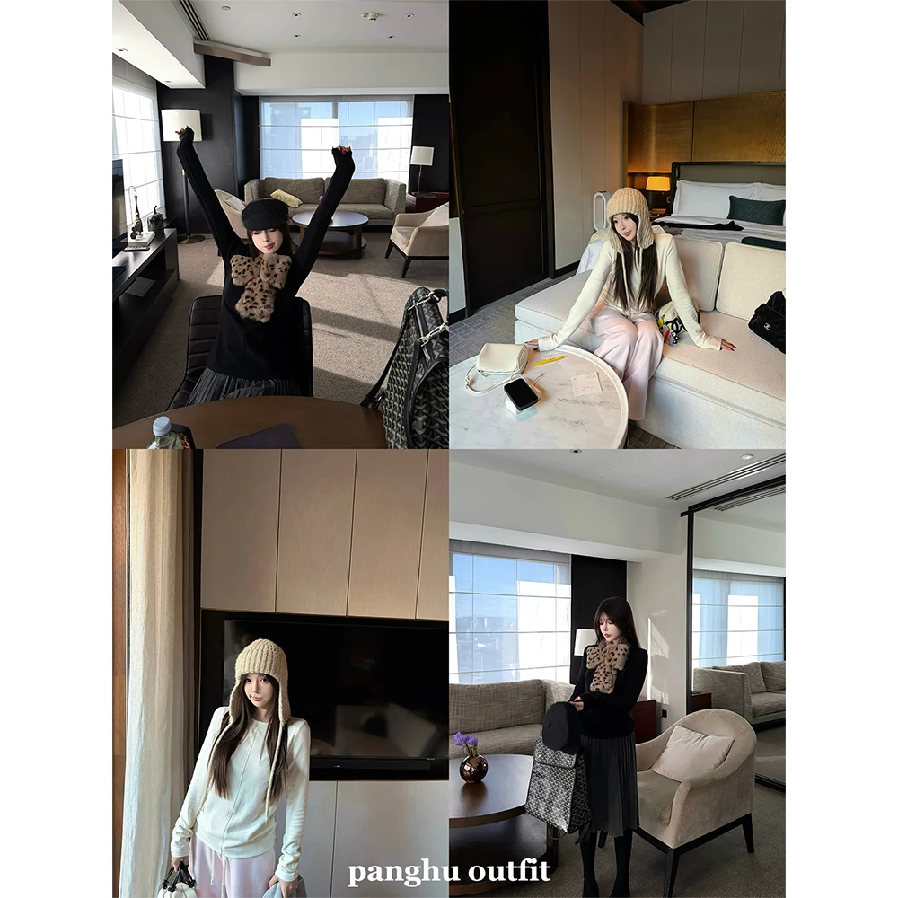 panghu2025FW【暖暖】韩系简约圆领正肩长袖t恤内搭打底衫上衣女