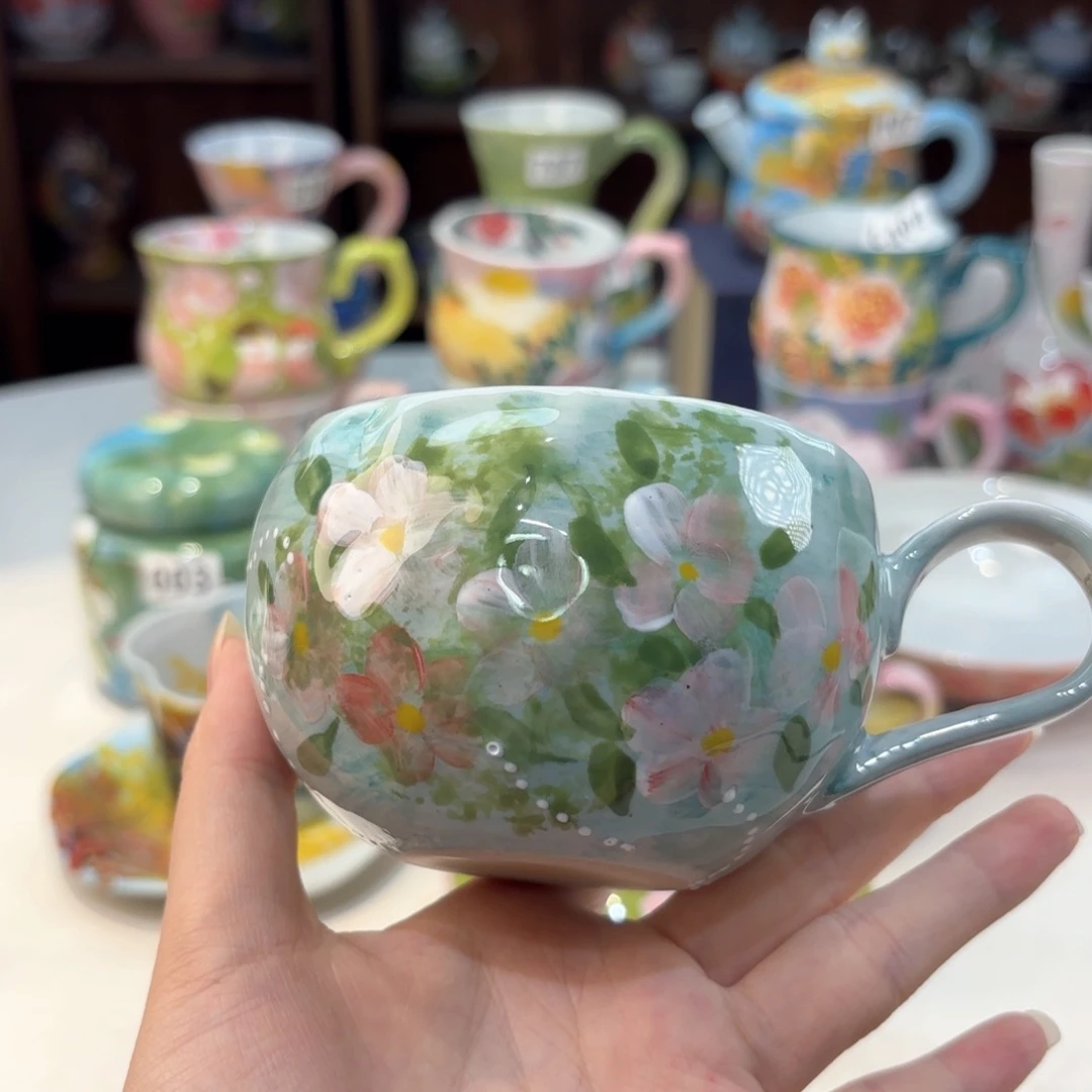 景德镇手绘高温釉下彩陶瓷茶具