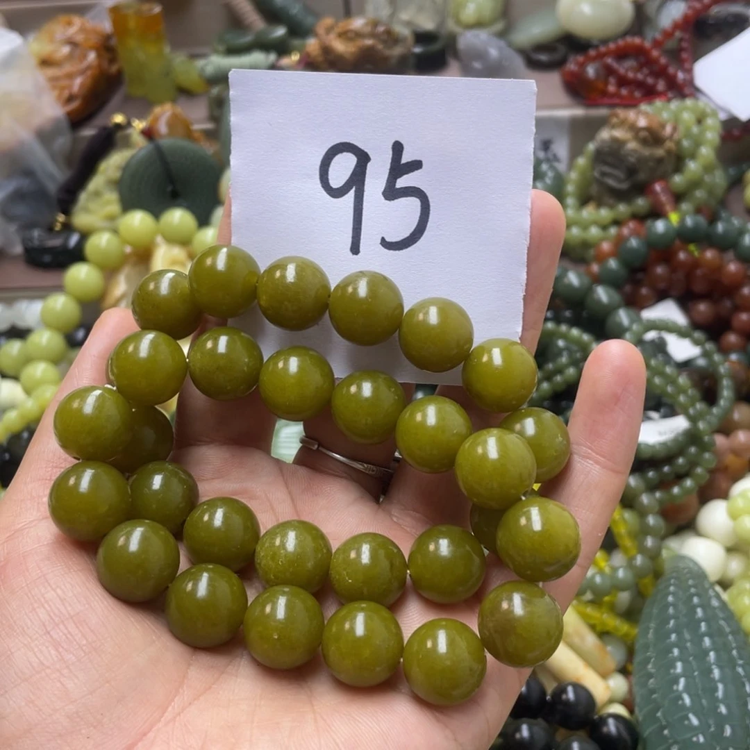 未镶嵌蛇纹石玉手链