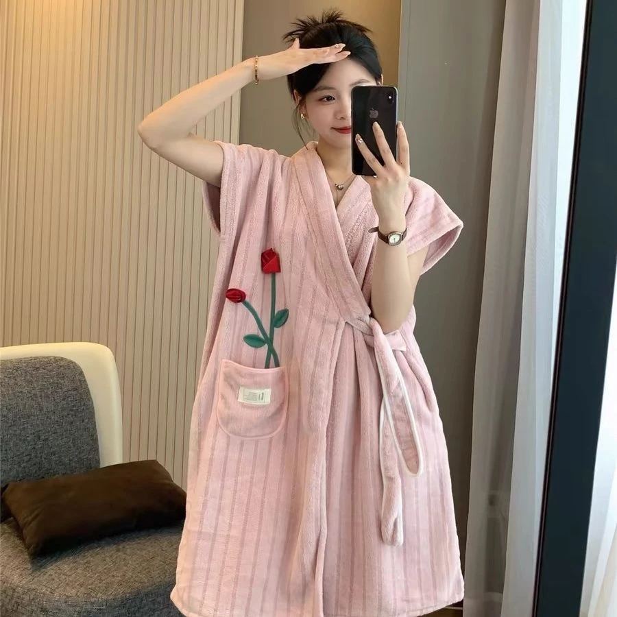 新疆西藏包邮网红款加厚成人女家用可穿式浴巾不掉可吸水洗澡柔软