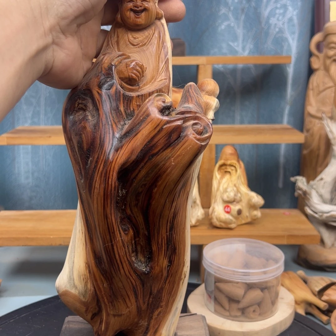 木崖柏木摆件手把件