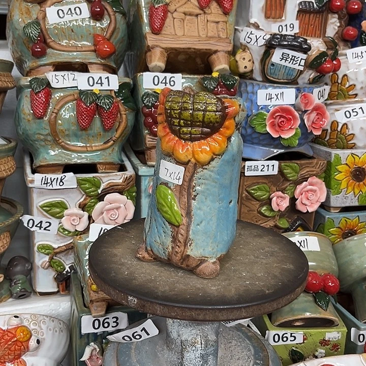 紫砂花盆粗陶材质多肉花盆